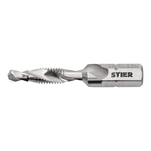 STIER combination tap bit M3 to M10 DIN 3126 HSS-G 1/4" hexagon
