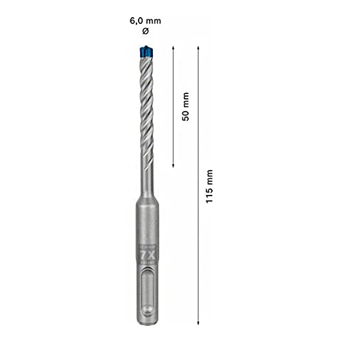 Bosch Hartmetall-Hammerbohrer EXPERT„7X“ SDS-plus,⌀xganze Länge: 6X115mm 10 Stk