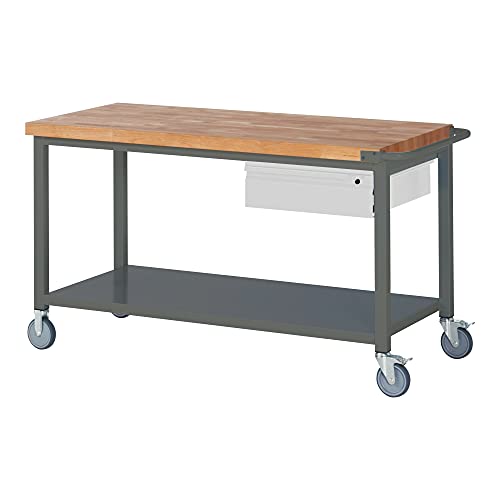 STIER Mobile Workbench Premium with 1 drawer and storage shelf WxDxH 750x700x880 mm