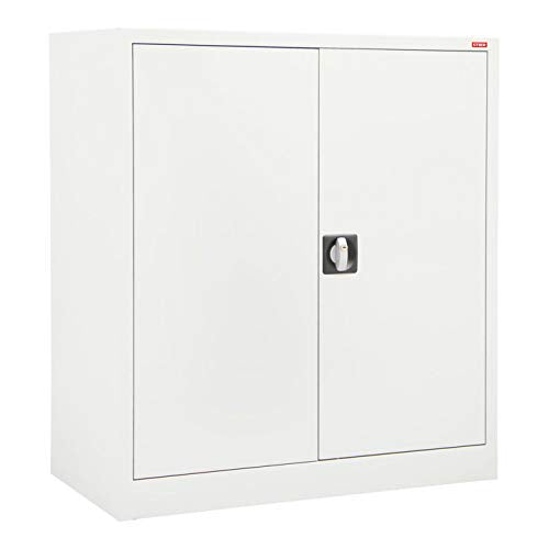 STIER side cabinet with 2 shelves, light grey, welded, various sizes