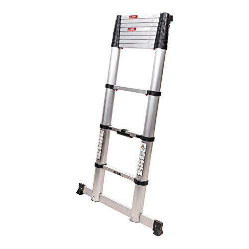 STIER telescopic ladder premium 3.2 to 3.8m stepladder aluminum folding ladder