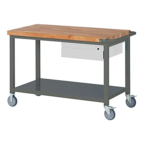 STIER Mobile Workbench Premium with 1 drawer and storage shelf WxDxH 750x700x880 mm