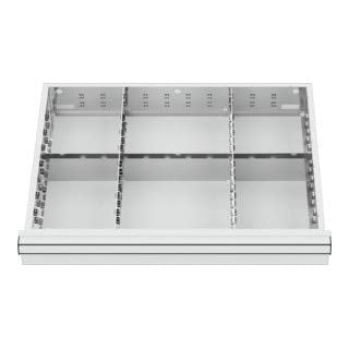 STIER Schubladeneinteilung Metalleinteilung BLH 200-300 mm Innenmaß 600x450 mm 6