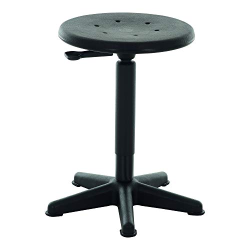 STIER Arbeitshocker mit Gleitern Sitzhöhe 440-630mm PU-Sitz