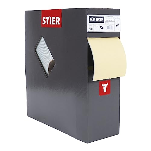 STIER Schleifpapier auf Schaumunterlage P180 115x92mm Rollenlänge: 25m Profile