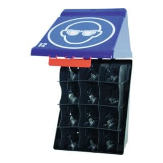 Gebra Box f.12Schutzbrillen Secu-Box Maxi12 blau 236x315x200mm ABS-Ku.