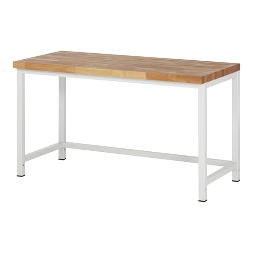 STIER Height-adjustable workbench Premium WxDxH 1500x700x840-1040mm RAL 7035