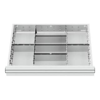 STIER Schubladeneinteilung Metalleinteilung BLH 100/125 mm Innenmaß 600x450 mm 8