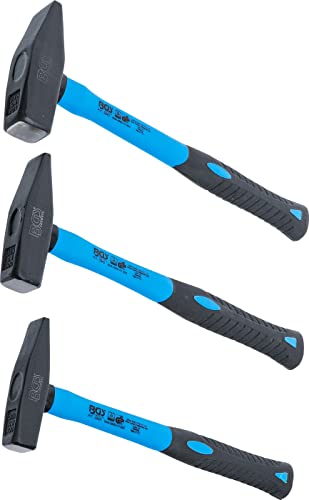 BGS Schlosserhammer-Satz Fiberglasstiel DIN 1041 300 / 500 / 800 g 3-tlg.