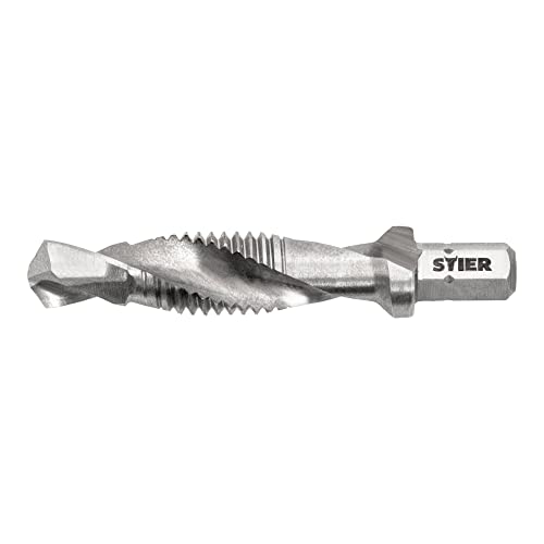 STIER combination tap bit M3 to M10 DIN 3126 HSS-G 1/4" hexagon