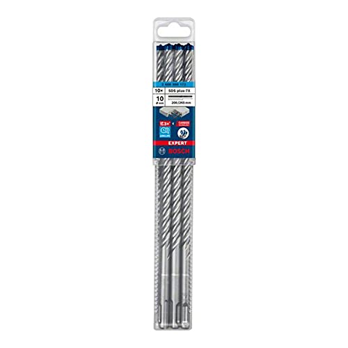 Bosch EXPERT SDS plus-7X Hammerbohrer 10 x 200 x 265mm für Bohrhämmer 10 Stk