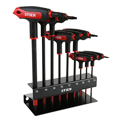 STIER T-Griff-Schraubendreher-Satz Torx TX10 - TX50 9-teilig aus hochwertigem