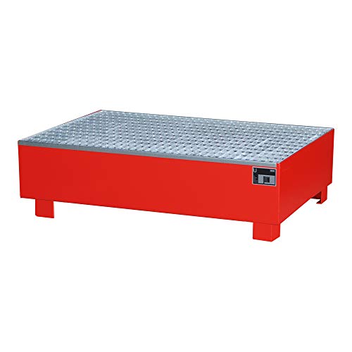 STIER Premium red drip tray for 2x200l barrels 1200x800x360mm