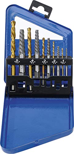 BGS Schraubenausdreher- und Linksbohrer-Satz HSS titan-nitriert 2 - 7,5 mm