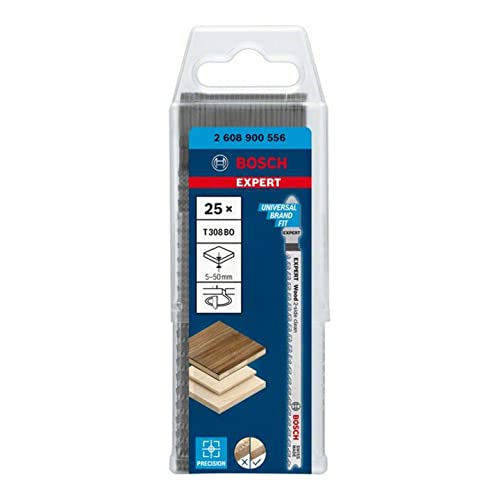 Bosch Expert ‘Wood 2-side clean’ T 308 BO Stichsägeblatt 25 Stk