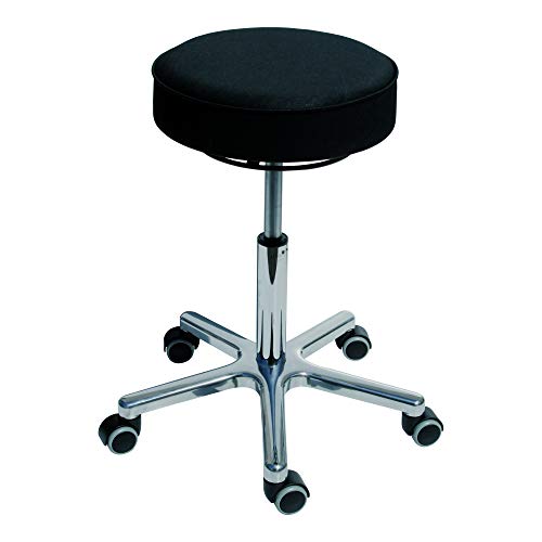 STIER swivel stool with double castors, height adjustable, seat height 540 to 720 mm, various colours