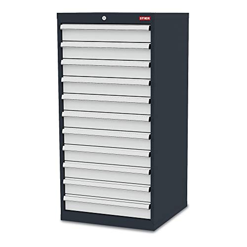 STIER Schubladenschrank mit 11 Schubladen BxTxH 600x575x1220 mm