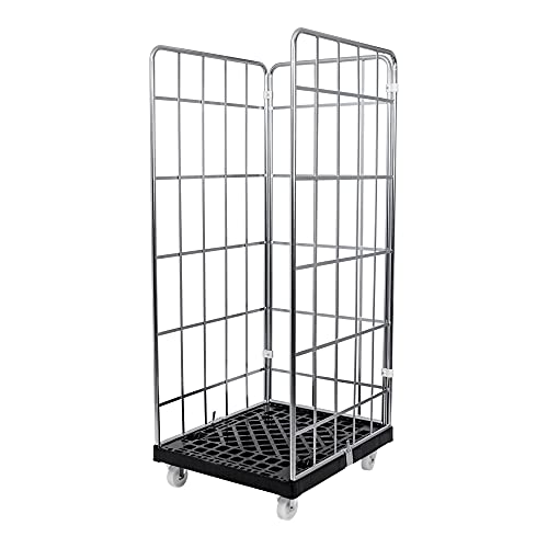 STIER roll container 3-sided lattice box lattice trolley galvanized various heights