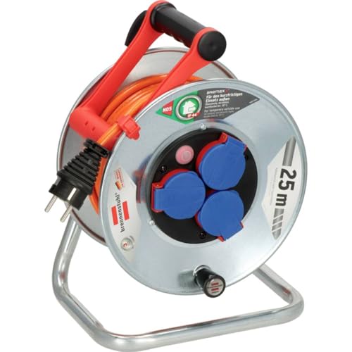 Brennenstuhl Garant S IP44 Kabeltrommel, 25m Kabel in orange
