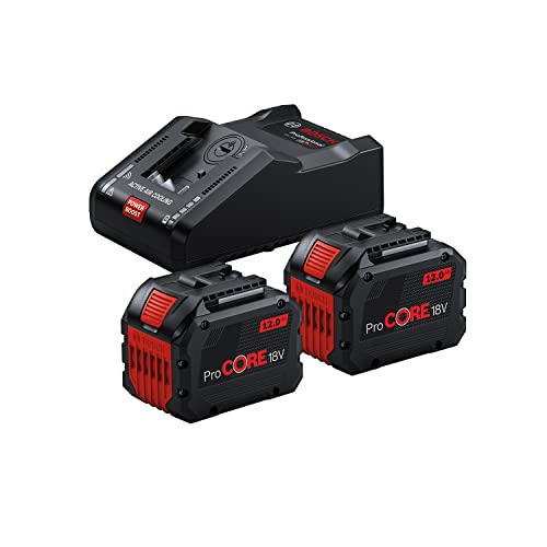 Bosch Akku Starter-Set: 2 x ProCORE 18 Volt 12,0 Ah GAL 18V-160 C und GCY 30-4