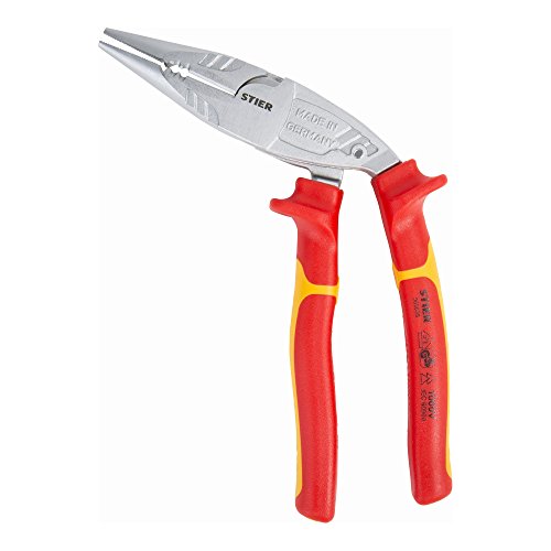 STIER telephone pliers Multi+ 45° bent VDE-tested bending cutting