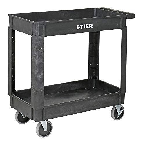 STIER plastic multi-purpose trolley with 2 or 3 levels, multi-purpose trolley up to 250 kg