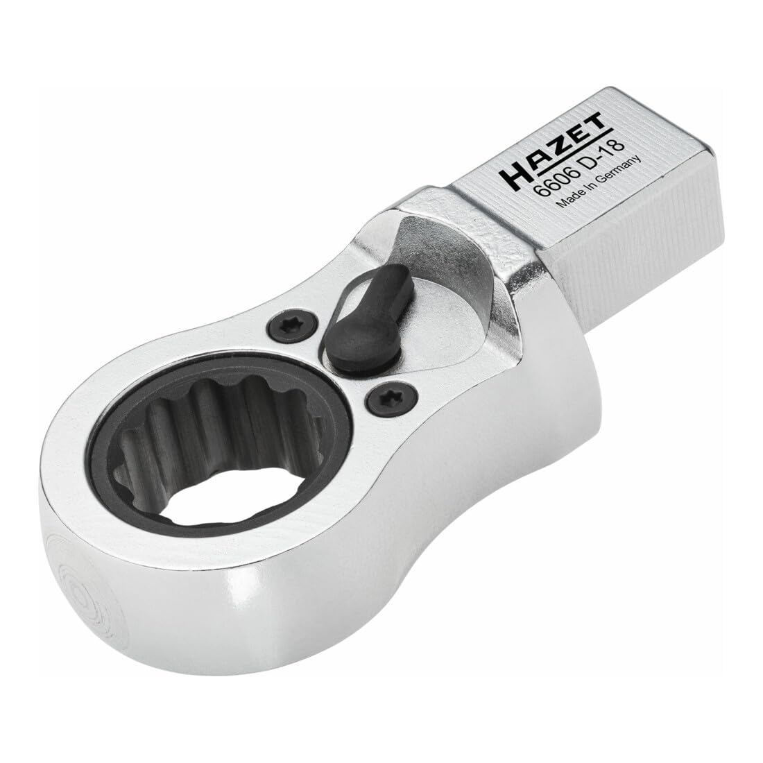 HAZET Einsteck-Ratschen-Ringschlüssel 6606D-18 Einsteck-Vierkant 14 x 18 mm