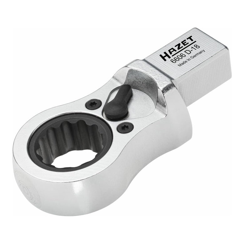 HAZET Einsteck-Ratschen-Ringschlüssel 6606D-18 Einsteck-Vierkant 14 x 18 mm