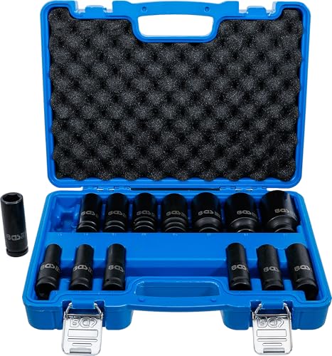 BGS Kraft-Steckschlüssel-Einsatz-Satz Sechskant Antrieb Innenvierkant 12,5 mm SW