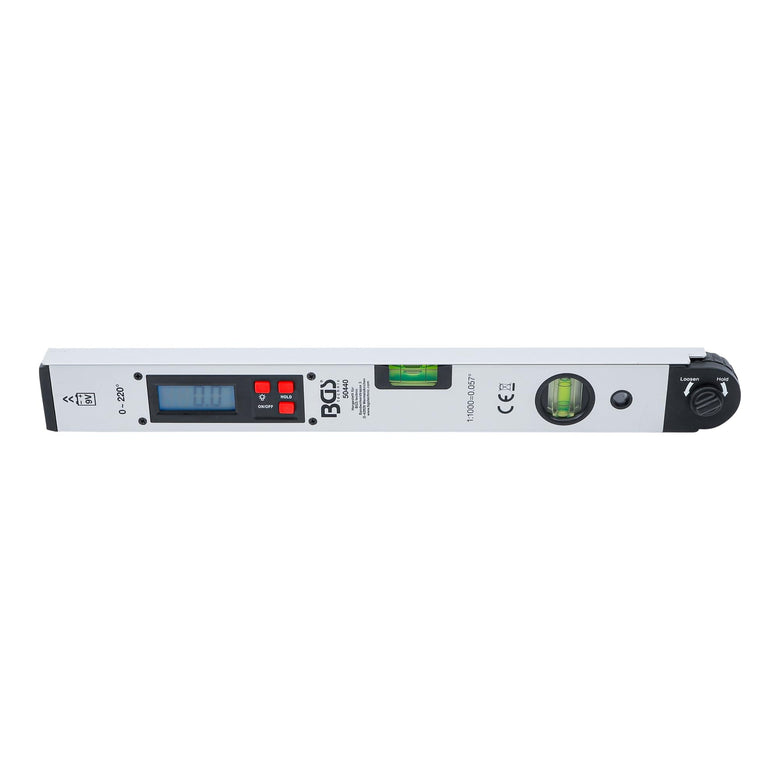 BGS Digitaler LCD-Winkelmesser mit Wasserwaage 450 mm