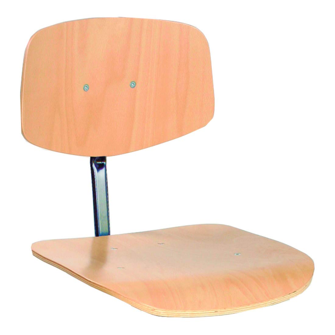 STIER work chair with glides, seat height 420-610 mm, natural beech