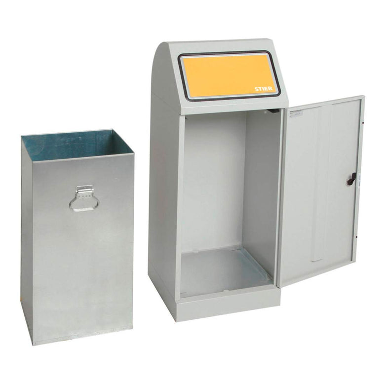 STIER Premium 70l recycling bin with galvanized inner container