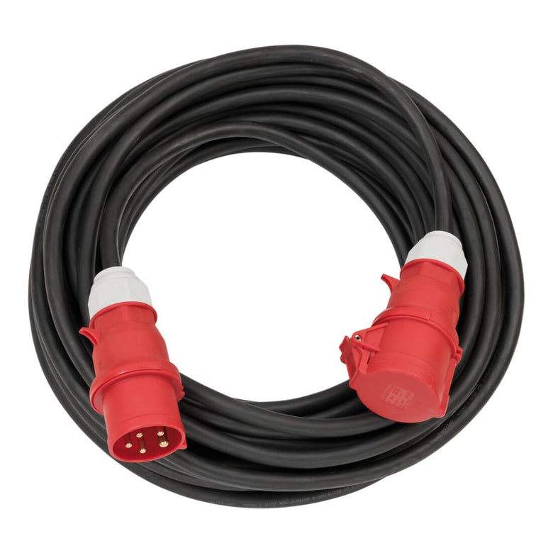 CEE Verlängerungsleitung IP44 25m schwarz H07RN-F 5G4,0 5-polig