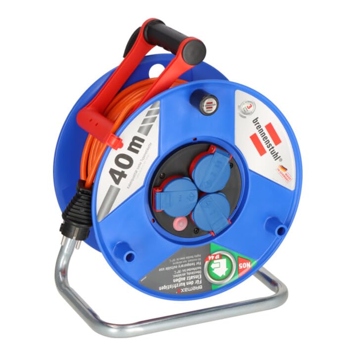 Brennenstuhl Garant IP44 Kabeltrommel, 40m Kabel in orange