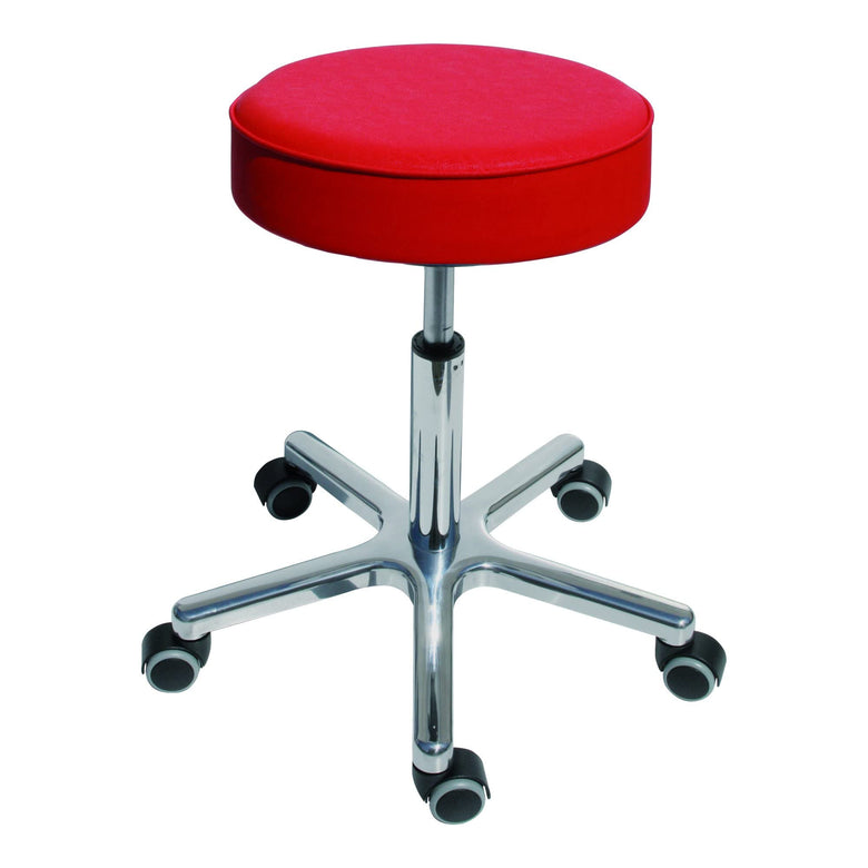 STIER swivel stool with double castors, height adjustable, seat height 540 to 720 mm, various colours