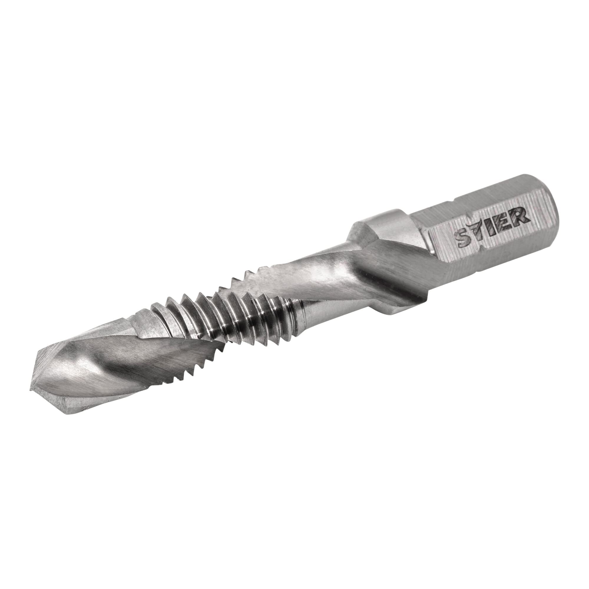 STIER combination tap bit M3 to M10 DIN 3126 HSS-G 1/4" hexagon