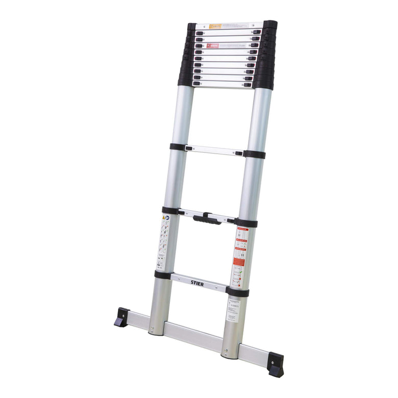 STIER telescopic ladder premium 3.2 to 3.8m stepladder aluminum folding ladder