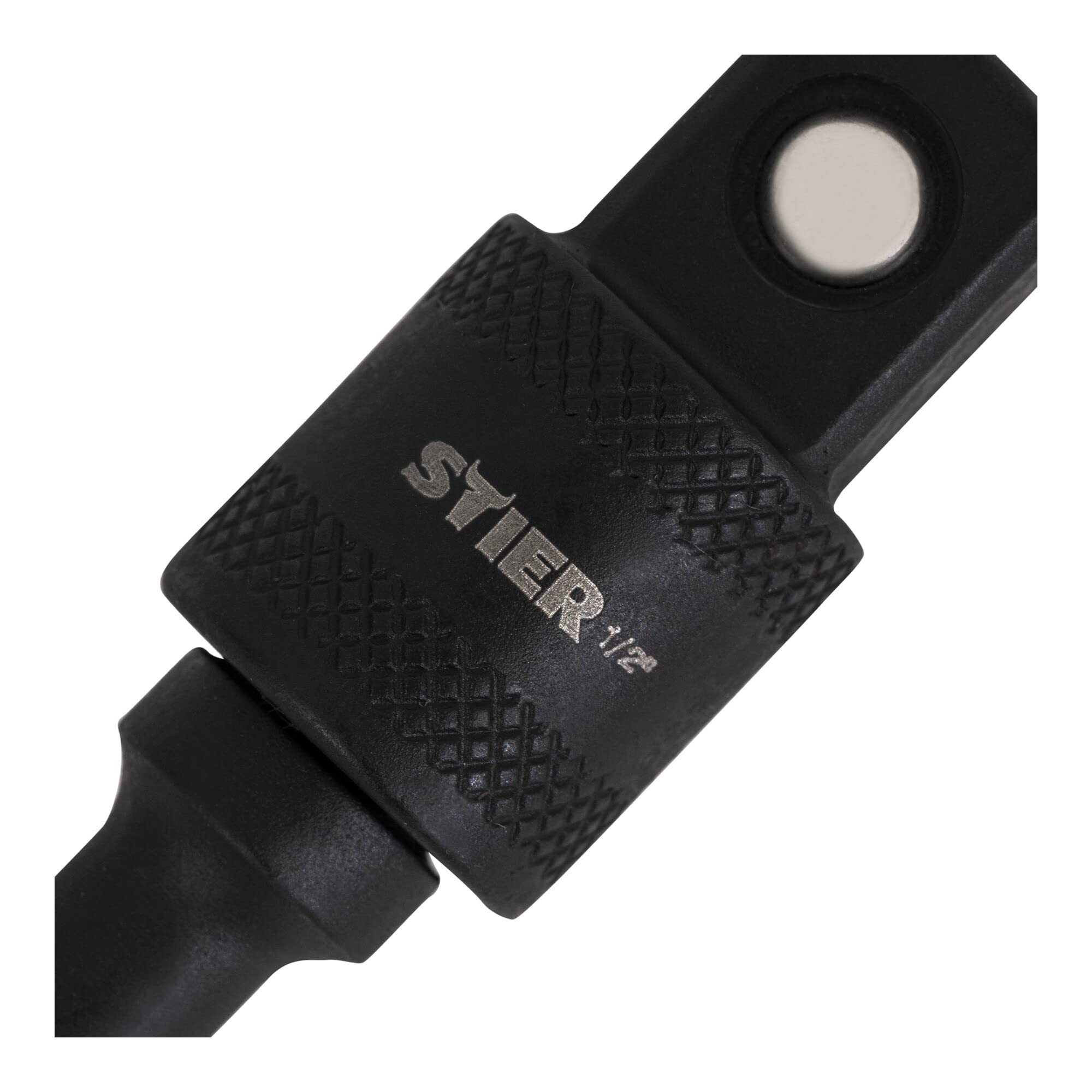 STIER Bit Adapter, 1/4 Zoll Antrieb, Vierkant hohl, Aufnahme von Steckschlüssel-Einsätzen, Stecknüsse, Schnellverschluss-System für Bohrmaschinen und Schrauber geeignet, Stecknuss Adapter