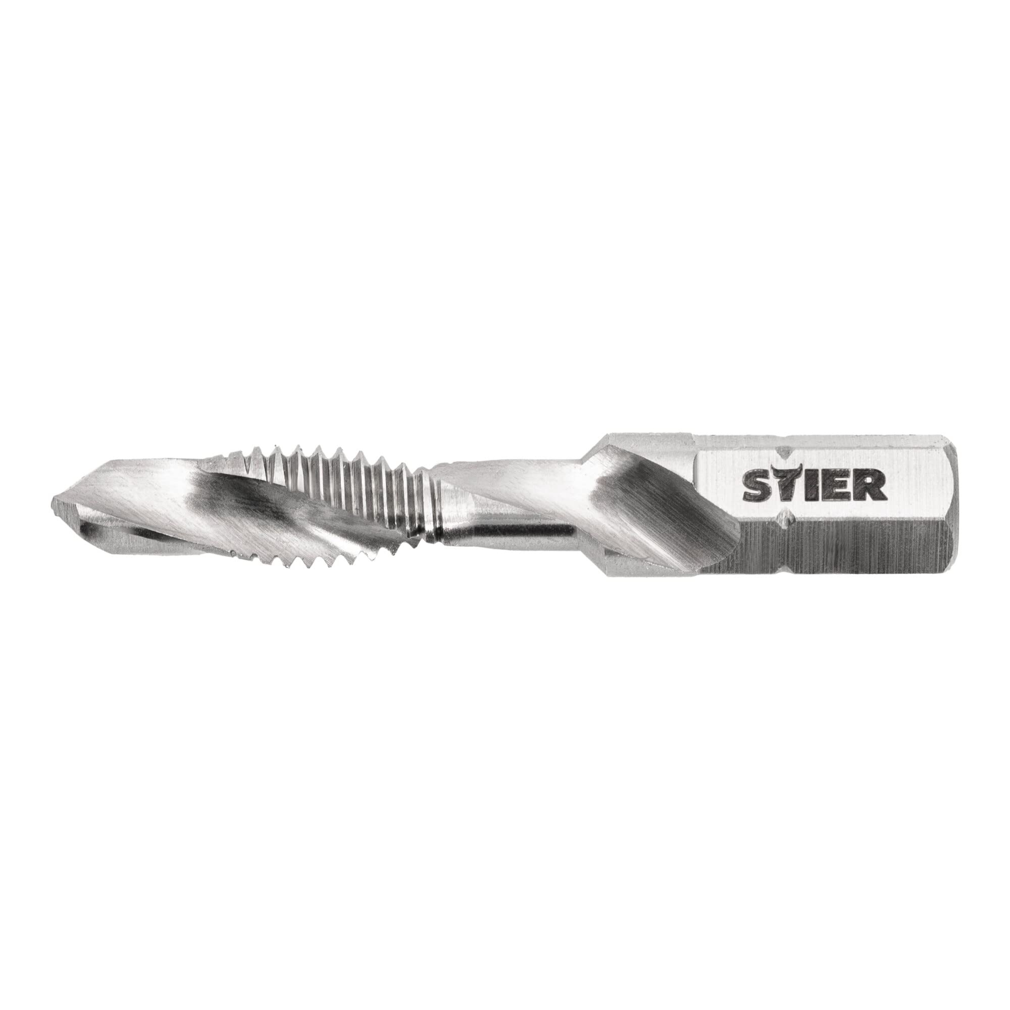 STIER combination tap bit M3 to M10 DIN 3126 HSS-G 1/4" hexagon