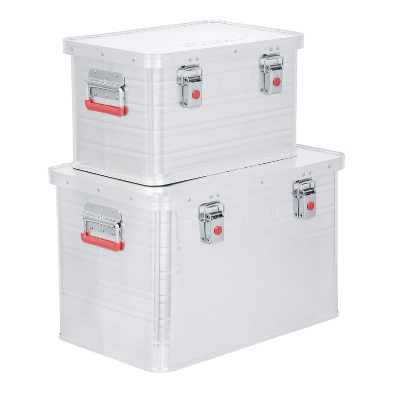 STIER Alubox Aluminiumbox Transportkiste Staub und Spritzwasserschutz div Größen
