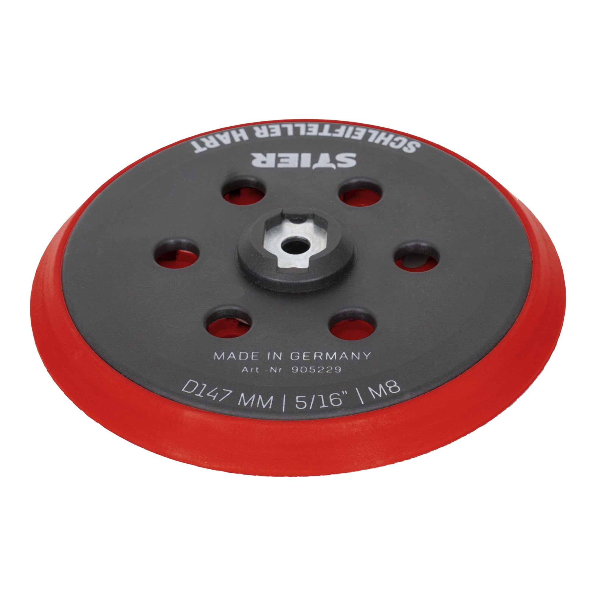 STIER Schleifteller Stützteller hart D147mm 5/16“ M8 für Exzenterschleifer 150