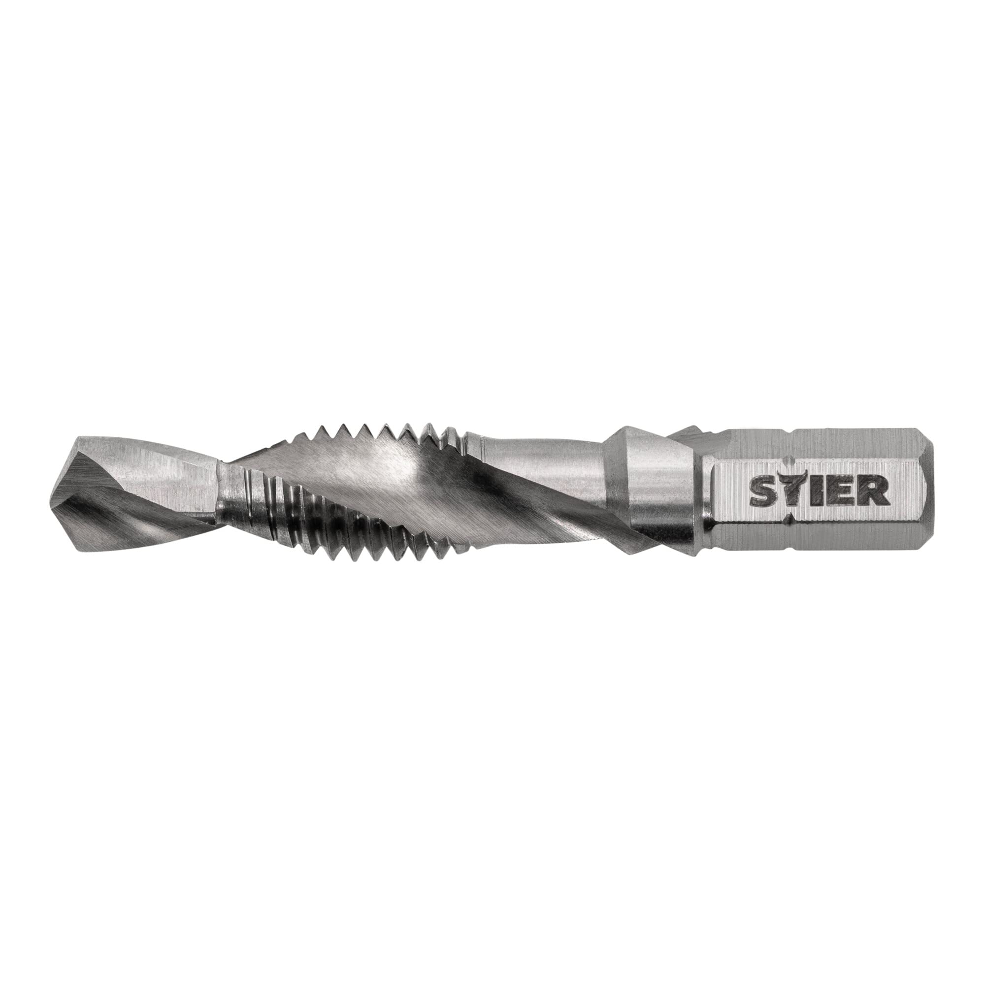 STIER combination tap bit M3 to M10 DIN 3126 HSS-G 1/4" hexagon