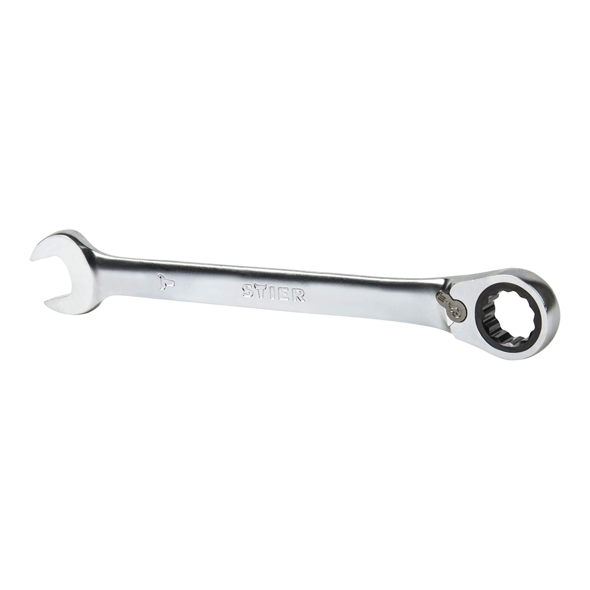 STIER open-end ratchet wrench, reversible, open-end wrench, ring ratchet SW 8-19mm
