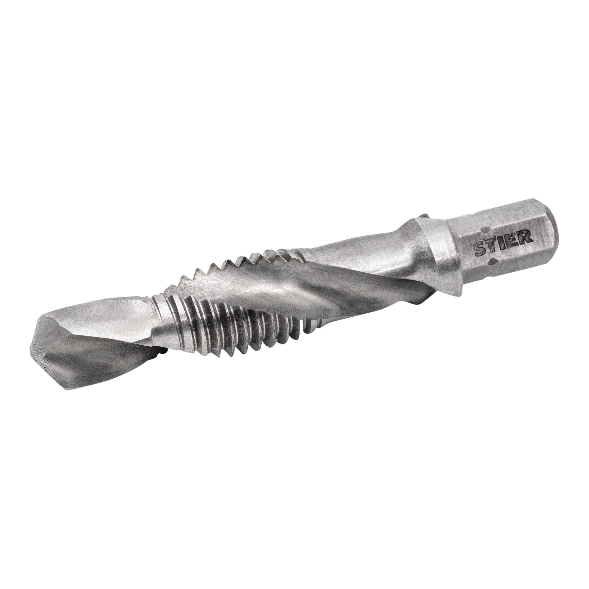 STIER combination tap bit M3 to M10 DIN 3126 HSS-G 1/4" hexagon