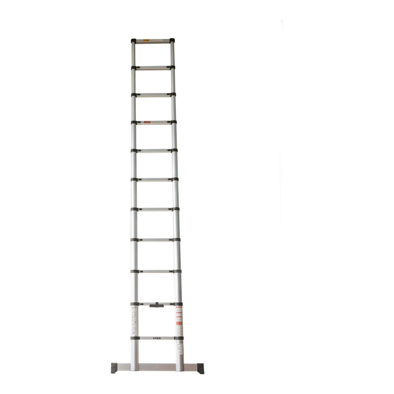 STIER telescopic ladder premium 3.2 to 3.8m stepladder aluminum folding ladder
