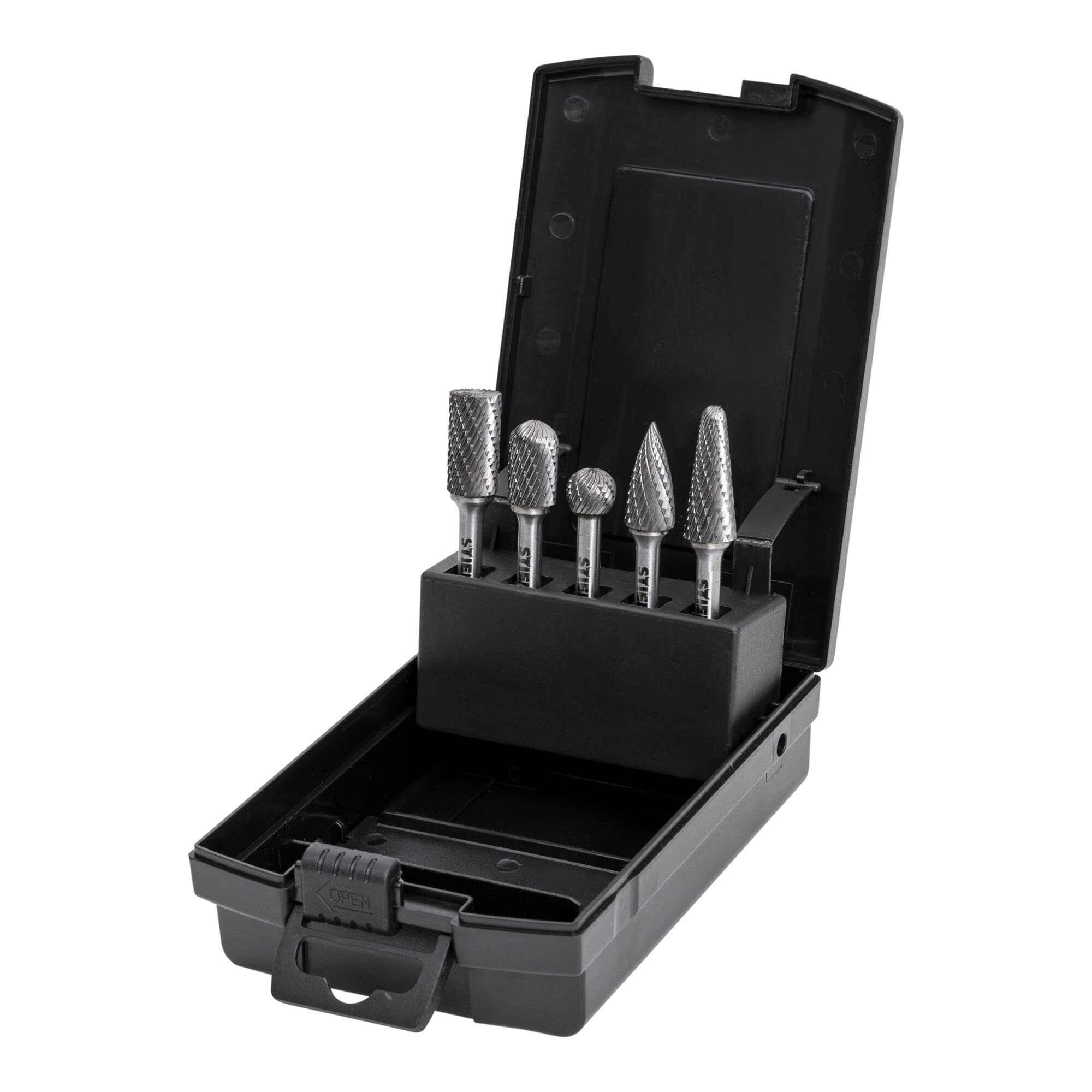 STIER Frässtifte-Set 5-tlg | 10-tlg Schaftfräser Hartmetall Stiftfräser