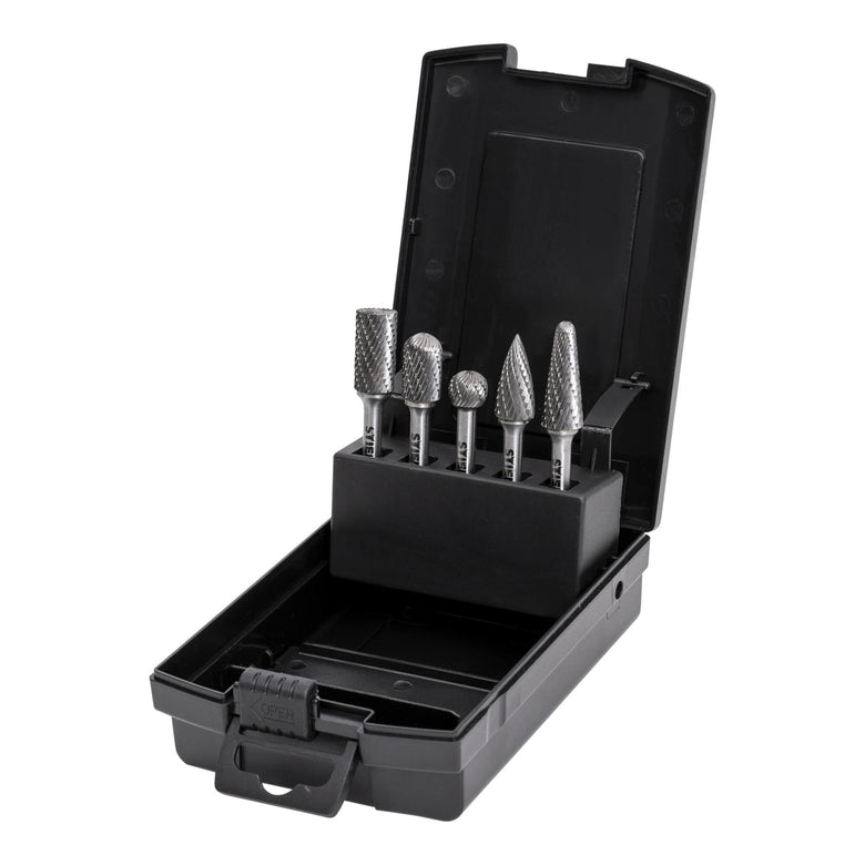STIER Frässtifte-Set 5-tlg | 10-tlg Schaftfräser Hartmetall Stiftfräser