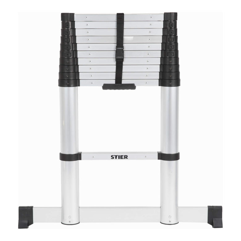 STIER telescopic ladder premium 3.2 to 3.8m stepladder aluminum folding ladder