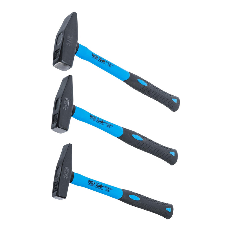 BGS Schlosserhammer-Satz Fiberglasstiel DIN 1041 300 / 500 / 800 g 3-tlg.