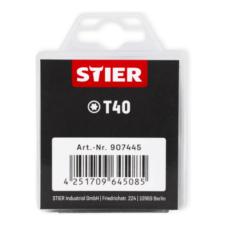 STIER TORX® bit bulk pack T40